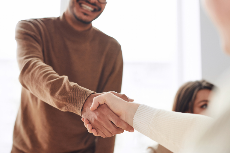 handshake after job interview
