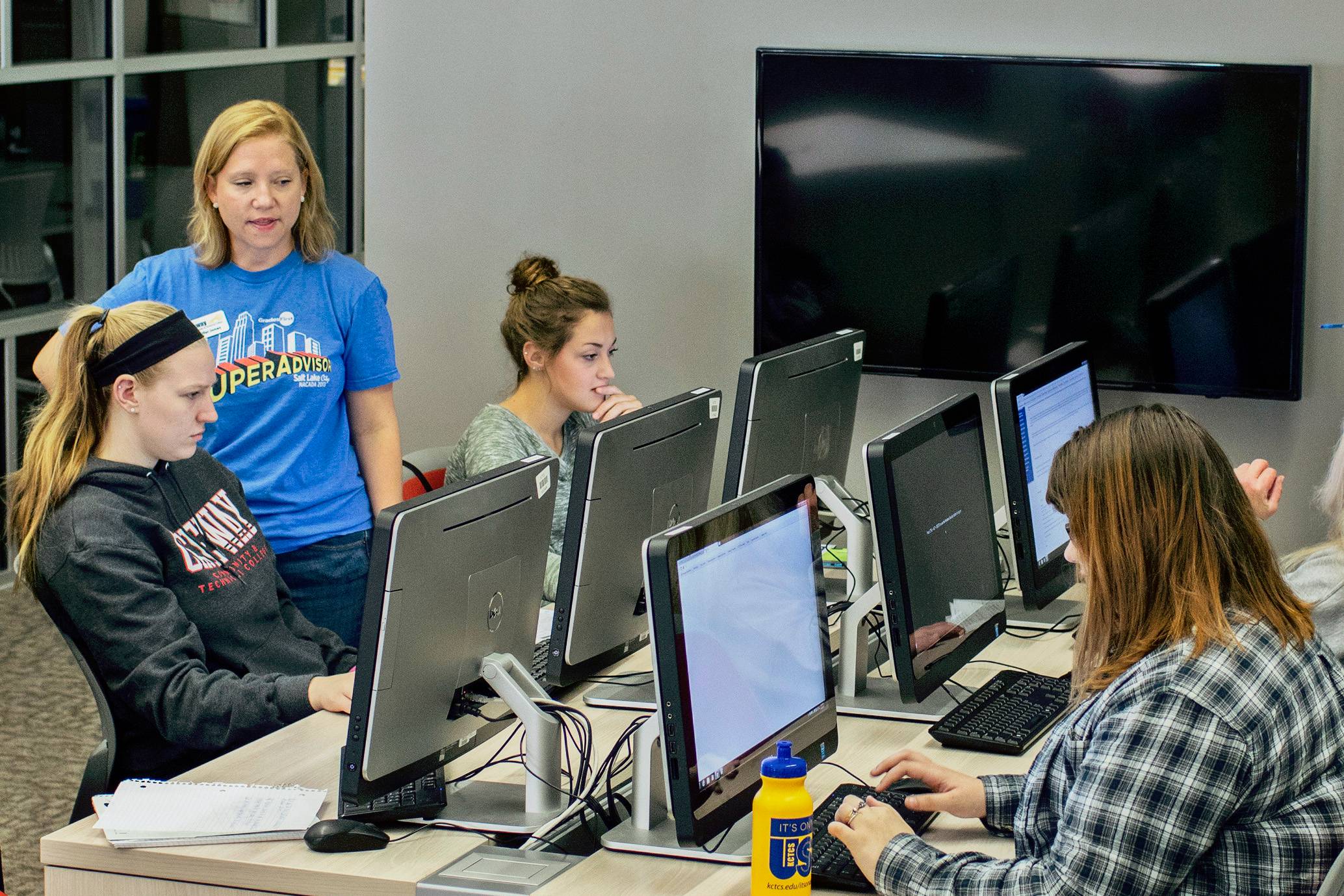 people at computer